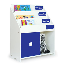 P'kolino Chalkboard Kids Bookshelf - Cobalt/White