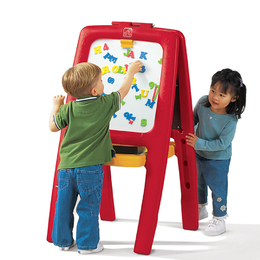 Easel for Two - Red/Yellow
